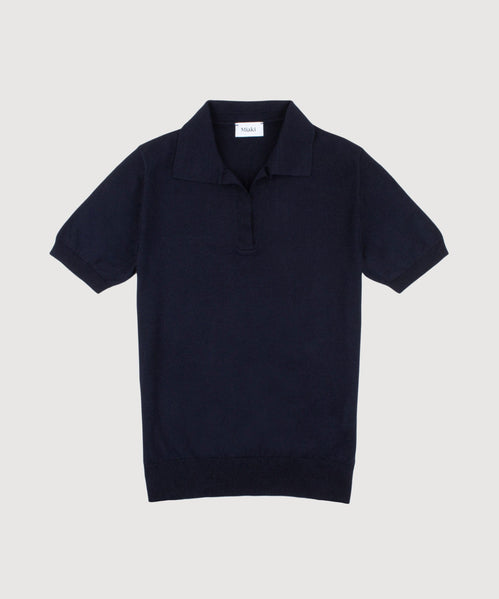 Short Sleeve Cotton Polo Sweater