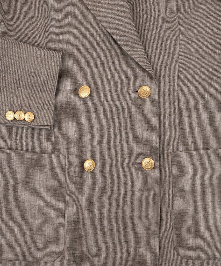 Double Breast Linen Blazer