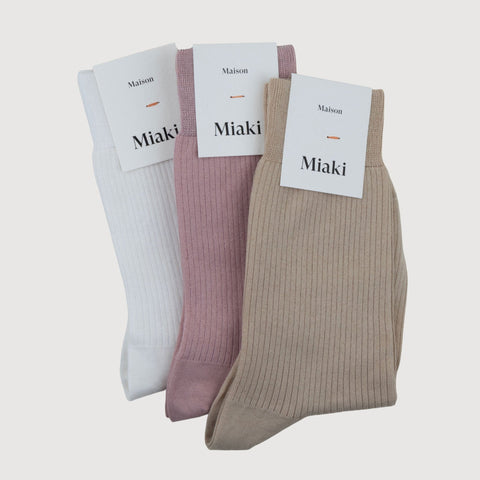 Ribbed Cotton Socks