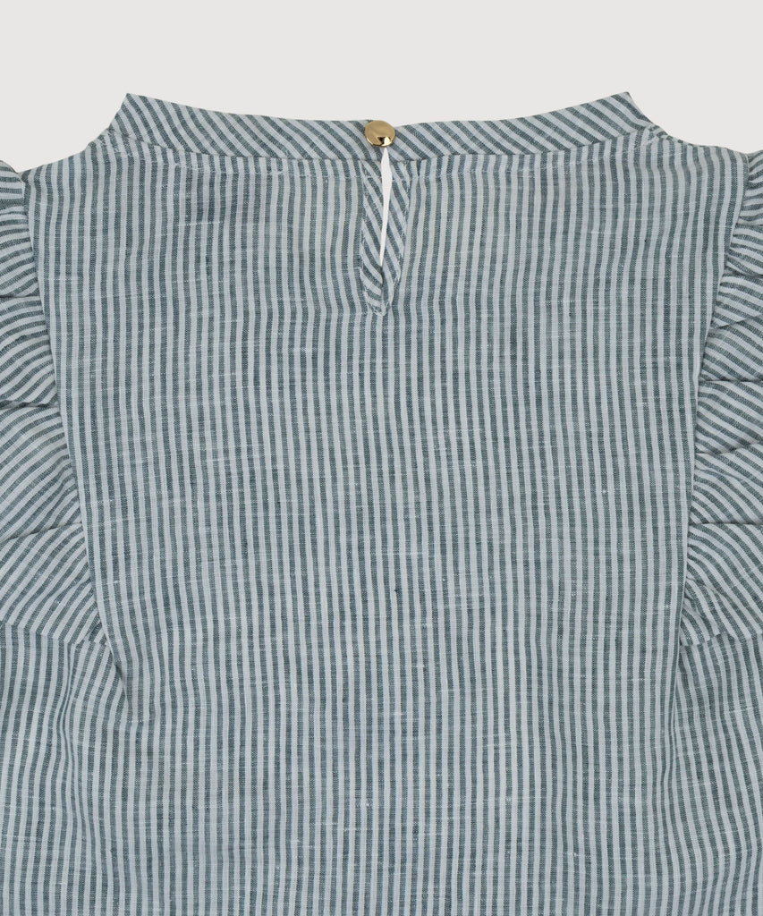 Butterfly Linen Stripe Top