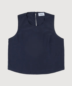 Sleeveless Silk Top