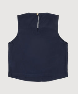 Sleeveless Silk Top