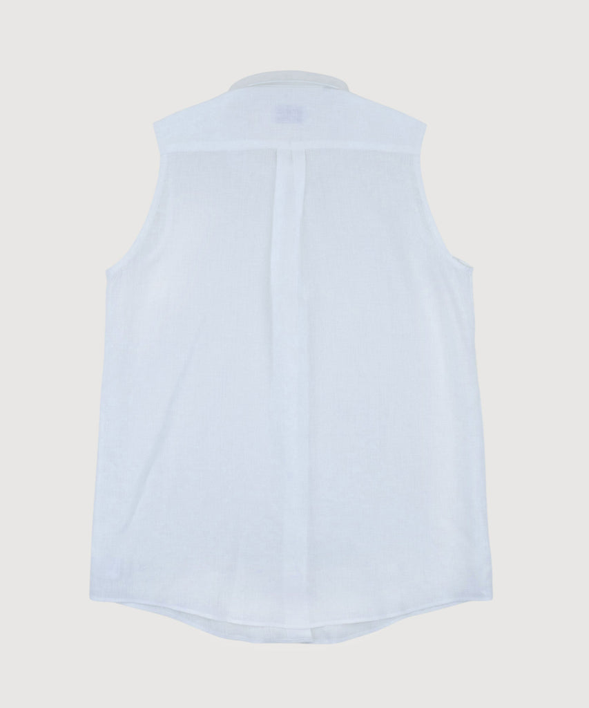 Sleeveless Linen Shirt