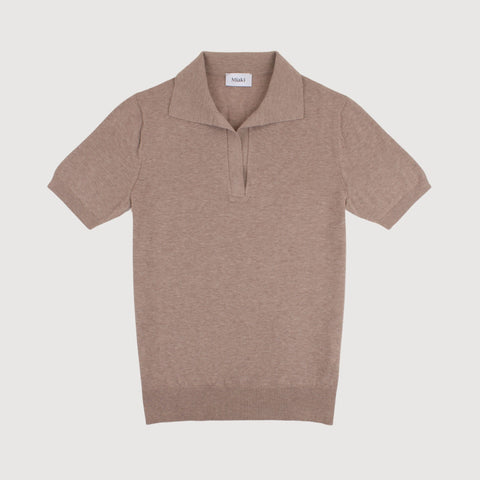 Short Sleeve Cotton Polo Sweater