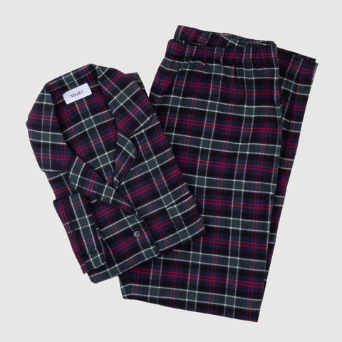 Long Sleeve Checked Flannel Pyjama