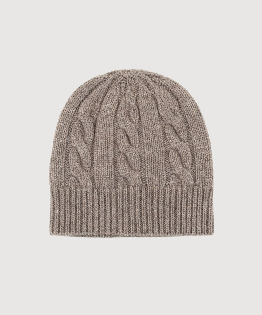 Cable Knit Cashmere Cap