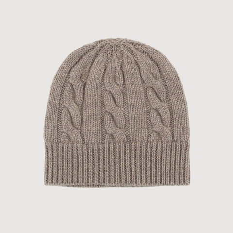 Cable Knit Cashmere Cap