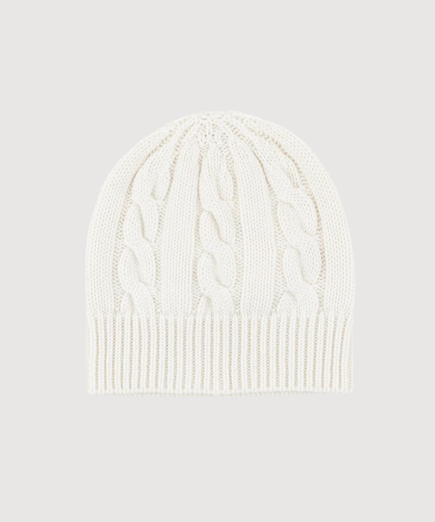 Cable Knit Cashmere Cap