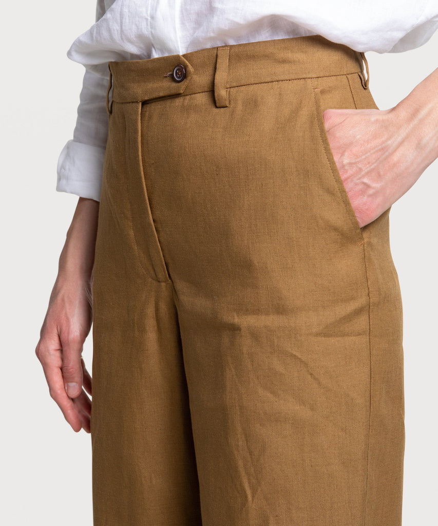 Light Wide Leg  Linen Trousers