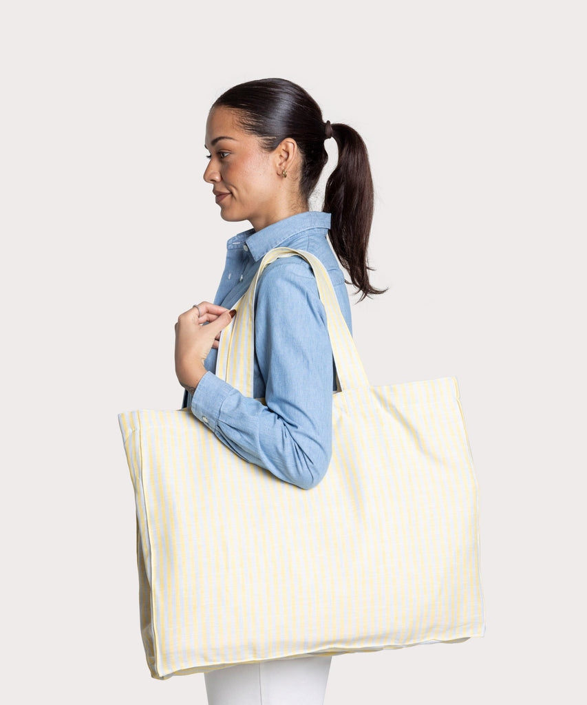 Linen Beach Bag