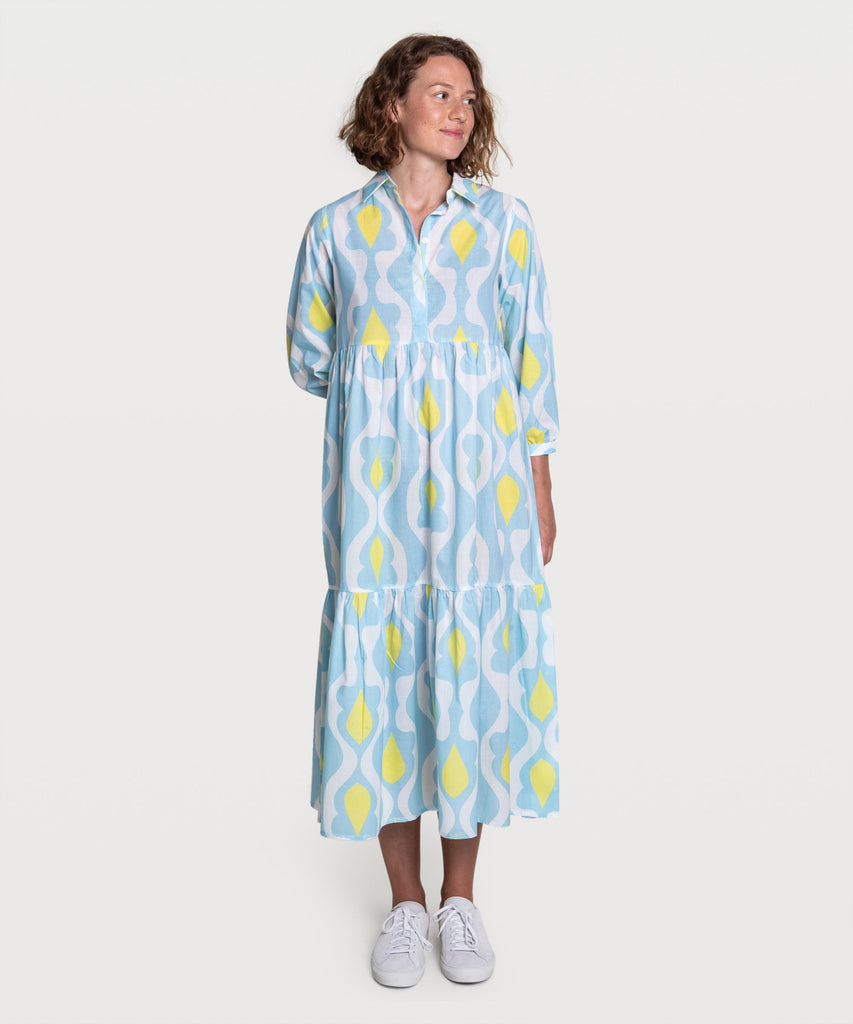 Printed Relaxed Long Shirt Dress