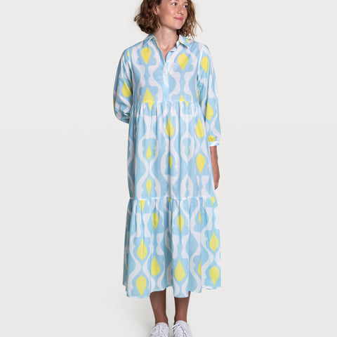 Printed Relaxed Long Shirt Dress