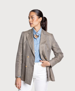 Double Breast Linen Blazer