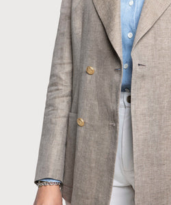 Double Breast Linen Blazer