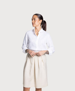 Pleated Linen Skirt