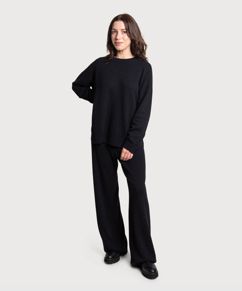 Wide Leg Wool Trousers