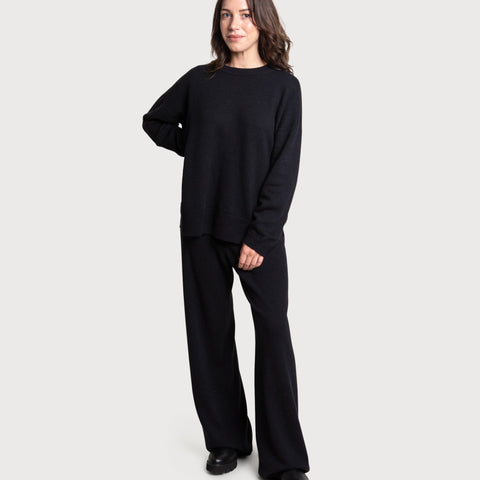 Wide Leg Wool Trousers