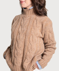 Relaxed Cable Knit Sweater