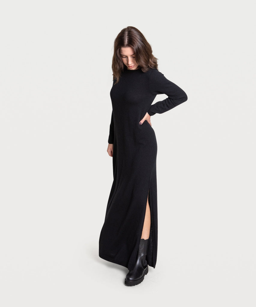 Long Knitted Wool Dress