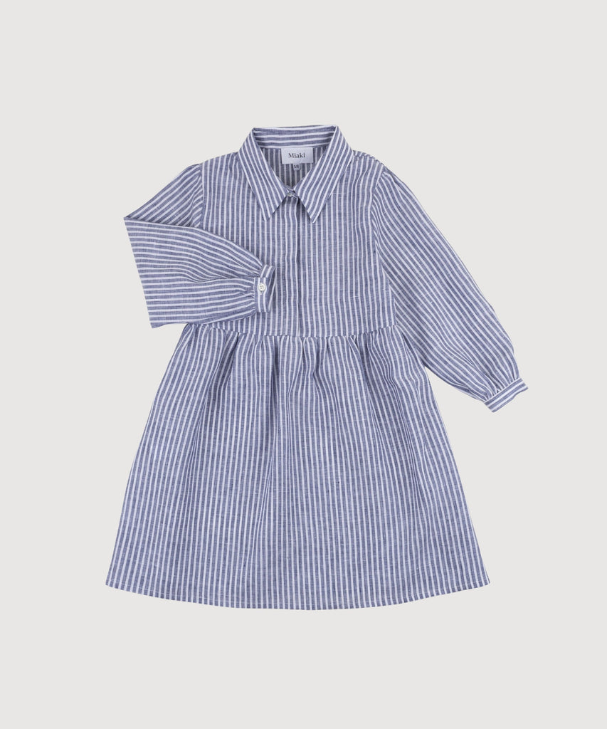 Kids Striped Relaxed Short Shirt Dress