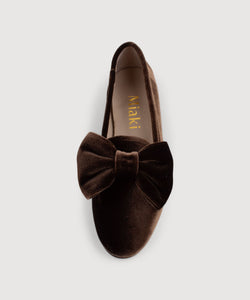 Velvet Bow Slipper