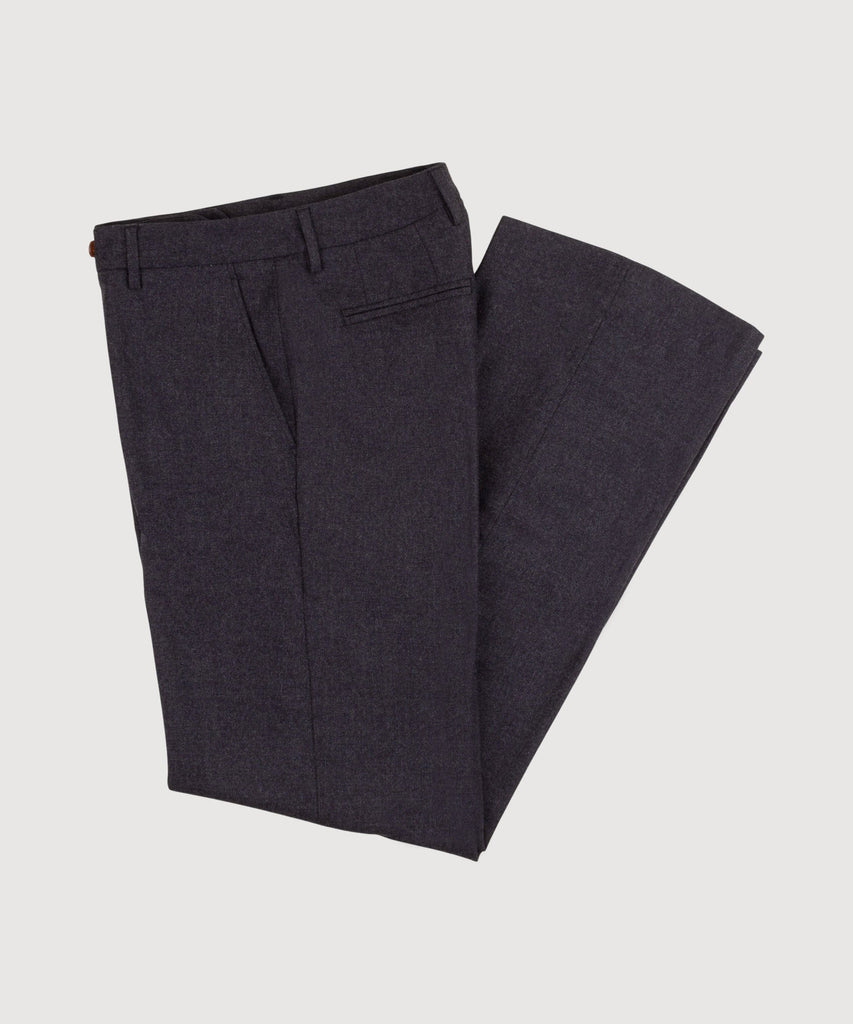 Wide Leg Flannel Trousers