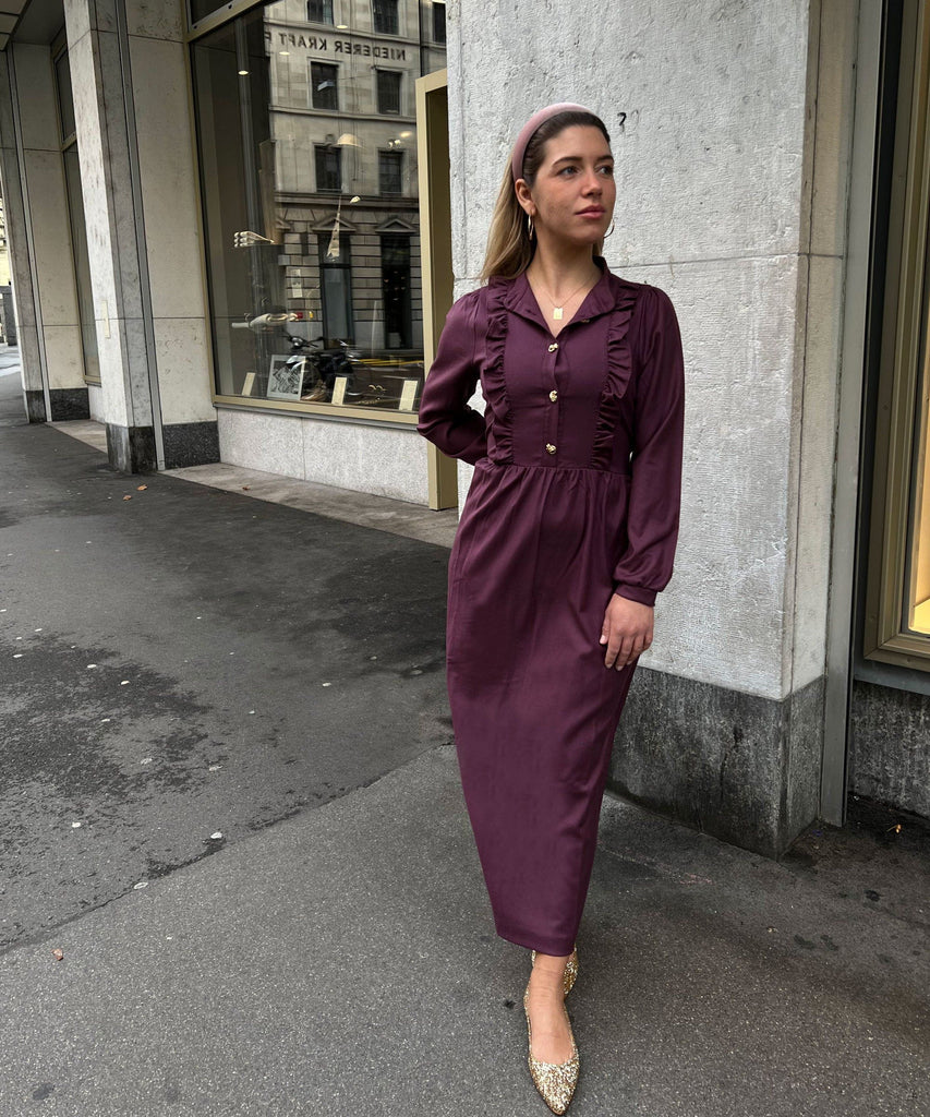 Long Wool Boheme Dress