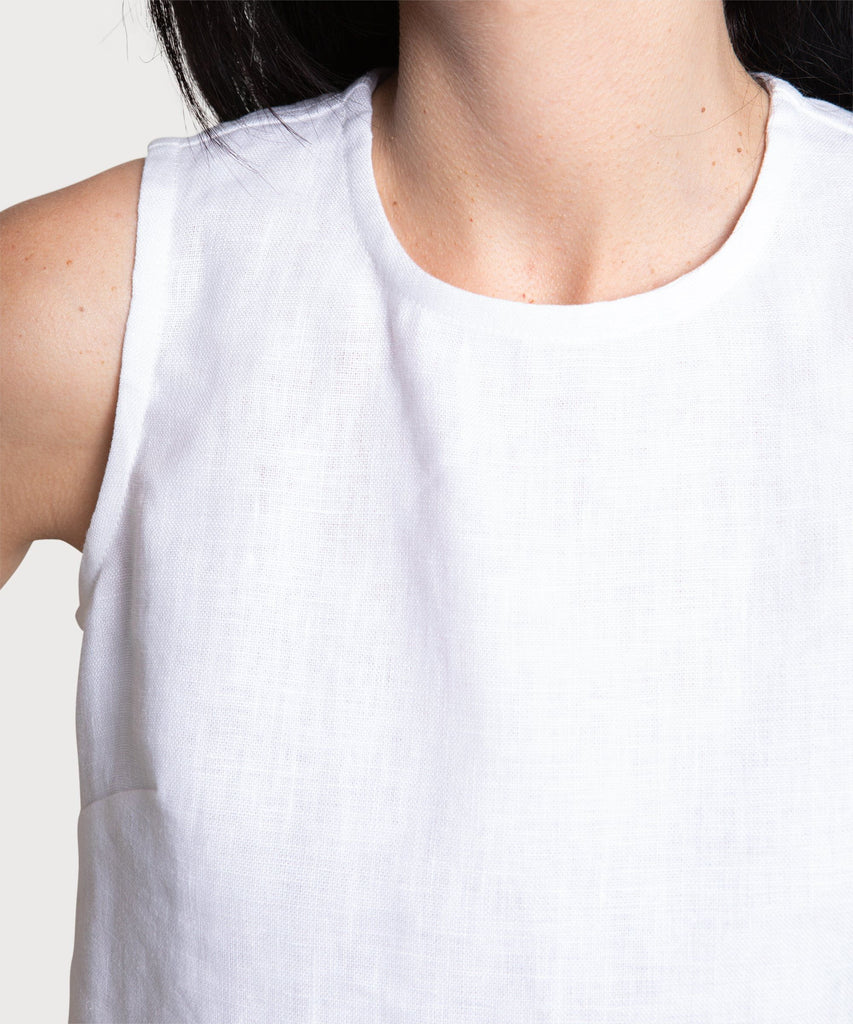 Sleeveless Linen Top