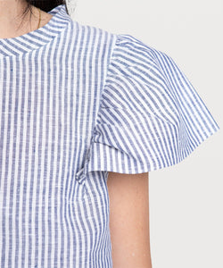 Butterfly Linen Stripe Top