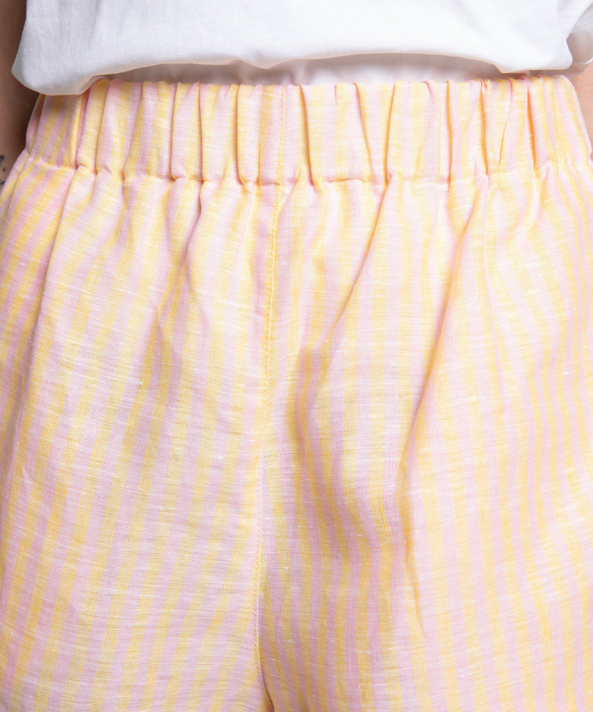 Striped Linen Weekend Shorts