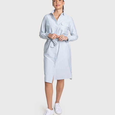 Oxford Stripe Shirt Dress