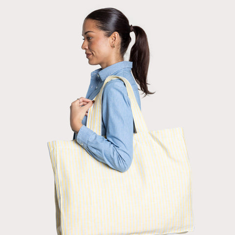 Linen Beach Bag