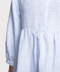 Striped Relaxed Long Shirt Dress