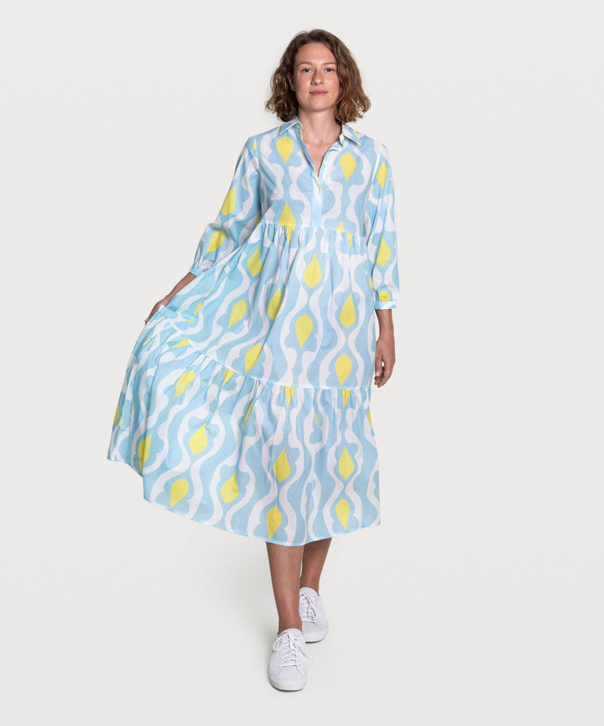 Printed Relaxed Long Shirt Dress