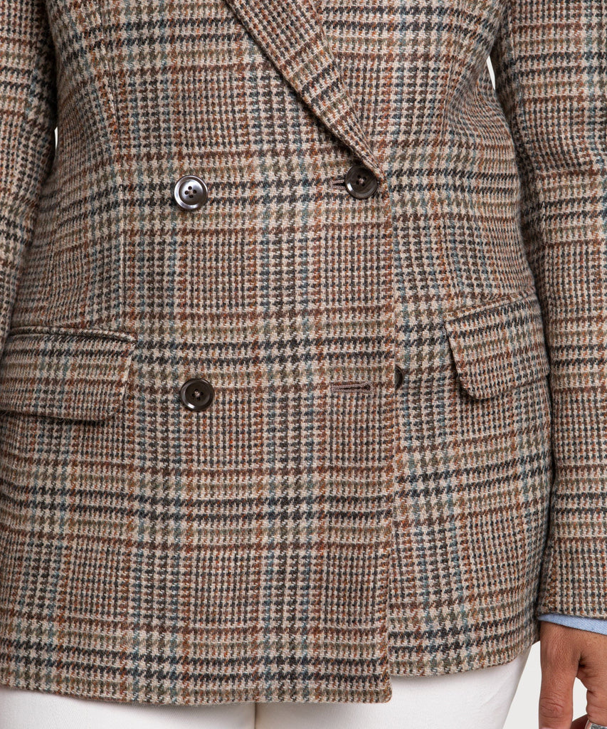 Double Breast Glencheck Blazer