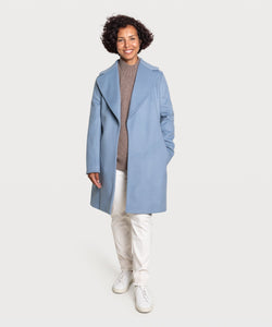 Mid-Length Cashmere Wrap Coat