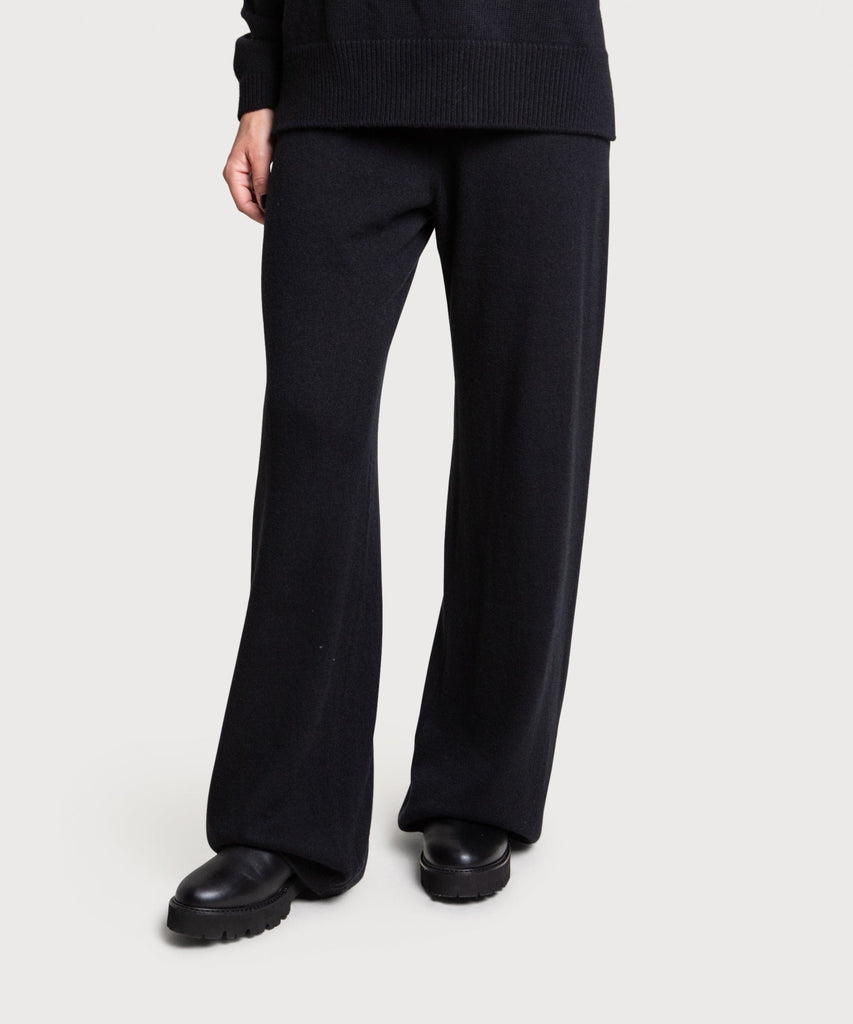 Wide Leg Wool Trousers