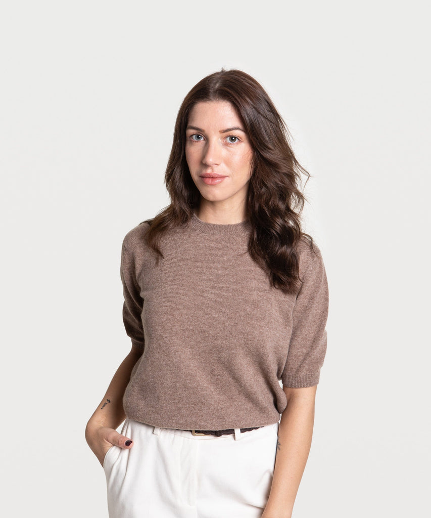 Short Sleeve Cashmere Sweater