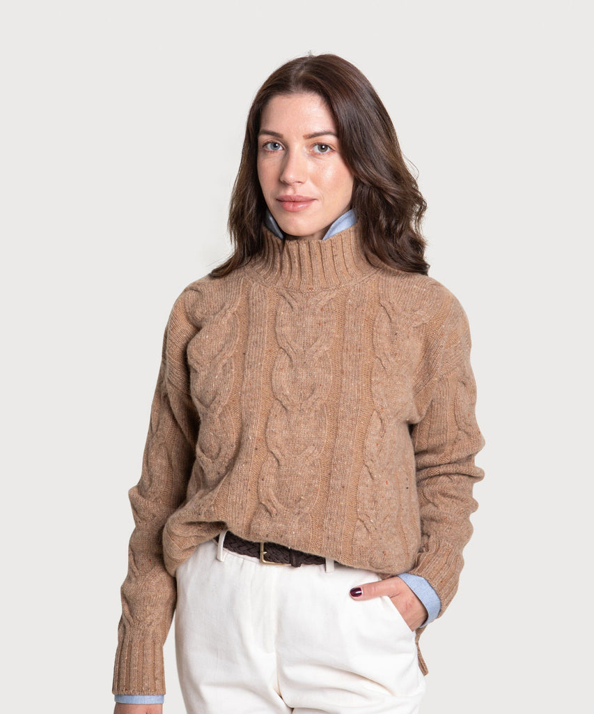 Relaxed Cable Knit Sweater