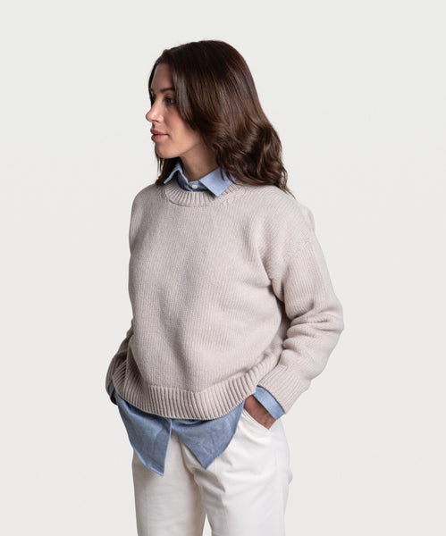 Heavy Wool Roundneck Sweater