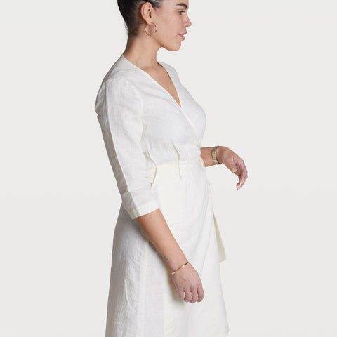 Wrap Linen Dress